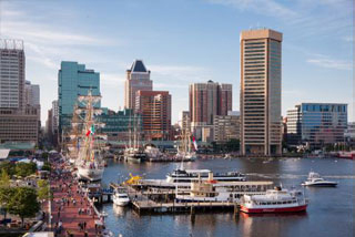 Tall ships in the Baltimore Harbor