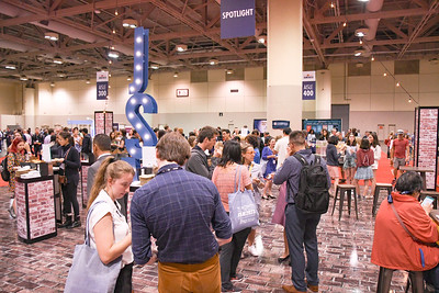 The JSM 2023 EXPO fills up during the Opening Mixer with attendees ready to kick off the conference.