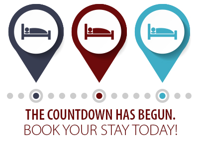 The countdown has begun. Book your stay today! 