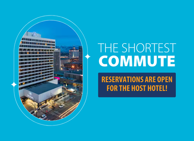 The shortest commute: Reservations are open for the host hotel!